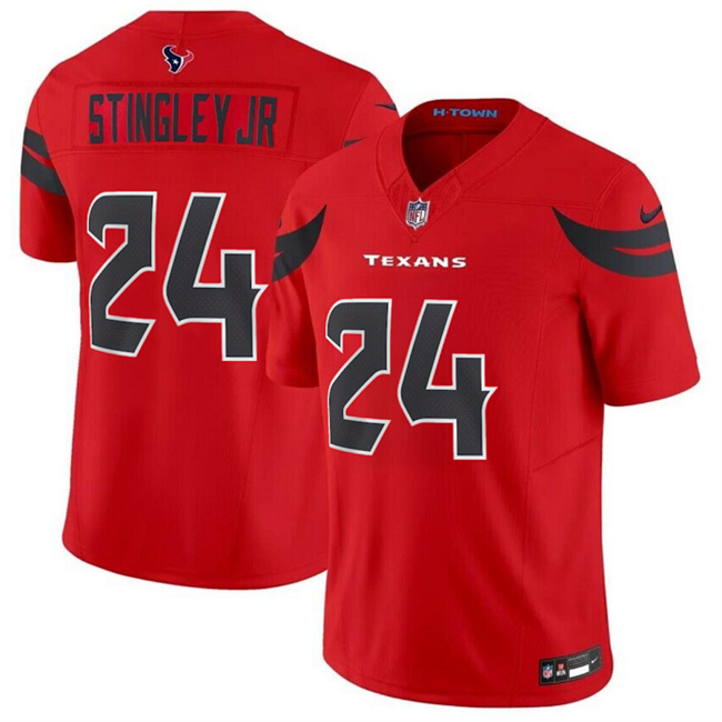 Youth Houston Texans #24 Derek Stingley Jr. Red 2024 Alternate F.U.S.E Vapor Football Stitched Jersey